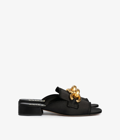 wood chain clog black satin enna aw25 pedro garcia 1